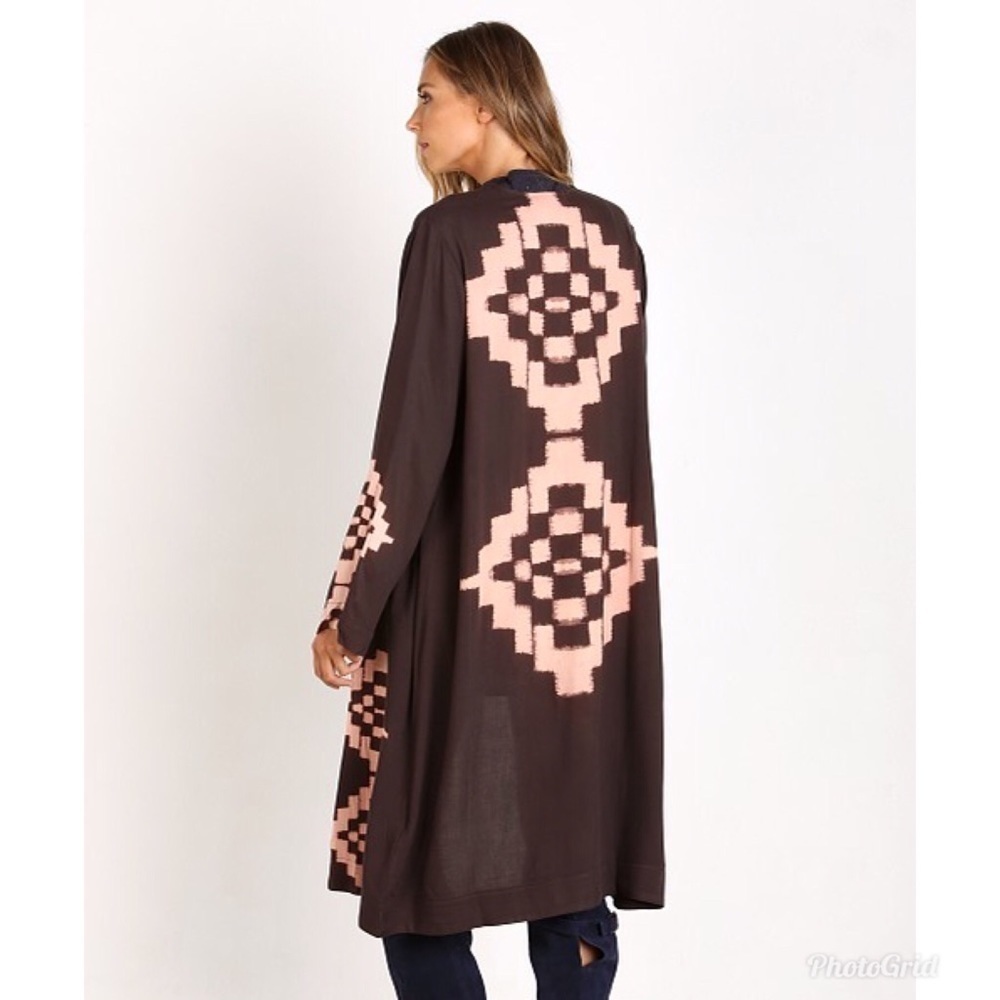 Somedays Lovin Whispy Ikat Kimono Sweater Multi XS